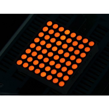 Matriz de LEDs cuadrada de 32mm 8x8 color ámbar - ánodo común