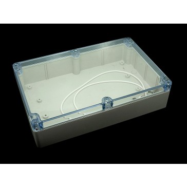 Caja plástica transparente 55x145x222 mm (A prueba de agua)