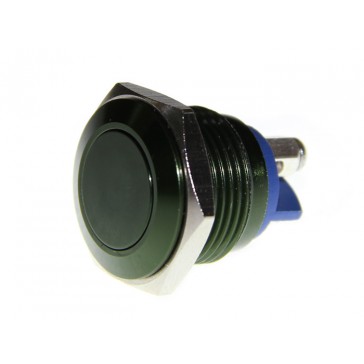 16mm botón de metal Push - Verde oscuro