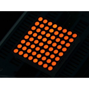 Matriz de LEDs cuadrada de 32mm 8x8 color ámbar - ánodo común