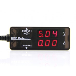 Detector de voltaje y corriente USB