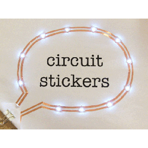Kit de stickers electrónicos con libro de introducción en inglés